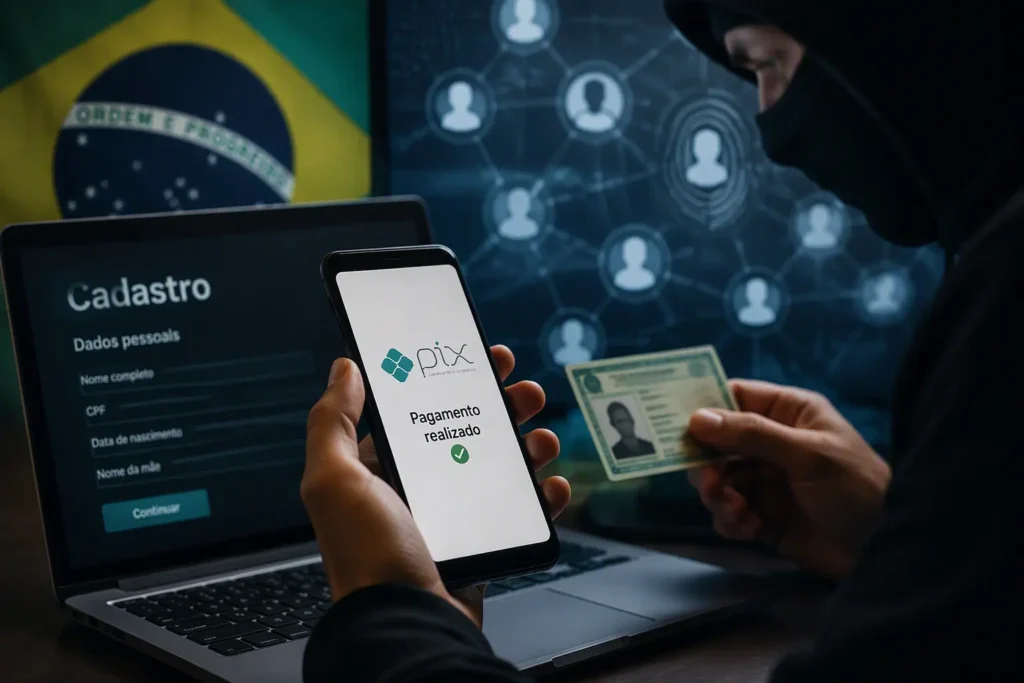 fraude de identidade sintética no Pix