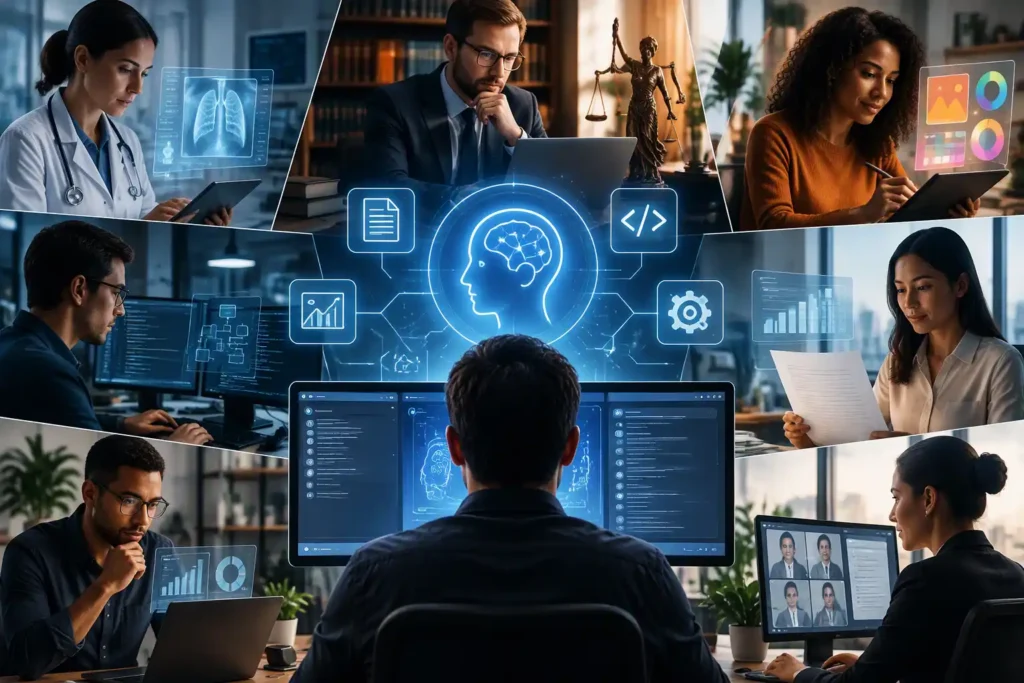 IA no trabalho em 2026 já mudou diversas profissões. Entenda quais tarefas foram transformadas pela inteligência artificial e o que continua humano.